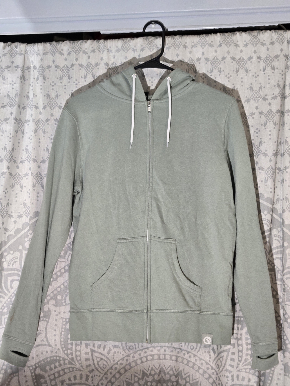 Zip-Up Hoodie Jacket - Sage Green